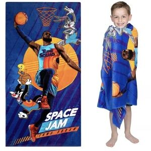 Space Jam Tune Squad Lebron James Beach Towel New Basketball Theme 28" x 58" NEW